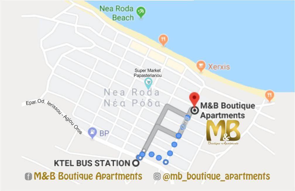 M&B Boutique Apartments Nea Roda Eksteriør billede